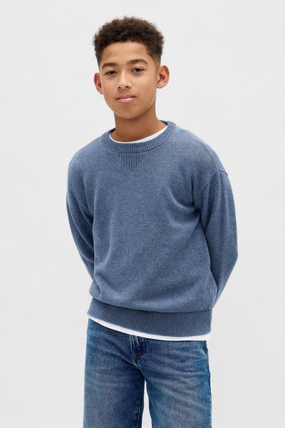 Kids Relaxed Crewneck Sweater