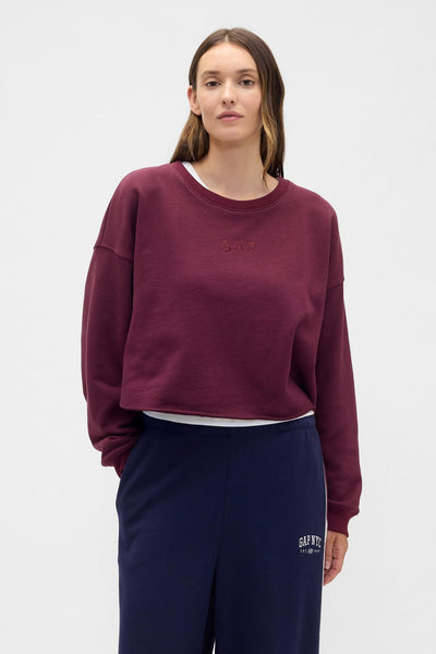 Heavyweight French Terry Logo Crop Sweatshirt