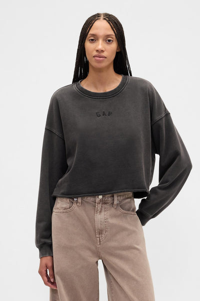 Heavyweight French Terry Logo Crop Sweatshirt