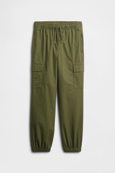 Kids Twill Cargo Joggers with Washwell