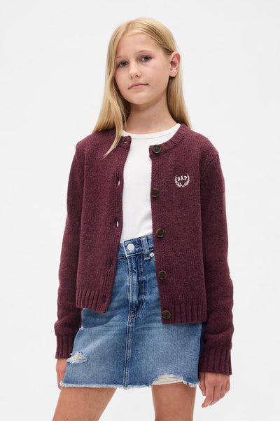 Kids CashSoft Logo Cardigan