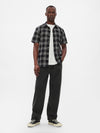black plaid