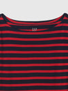 modern red navy stripe