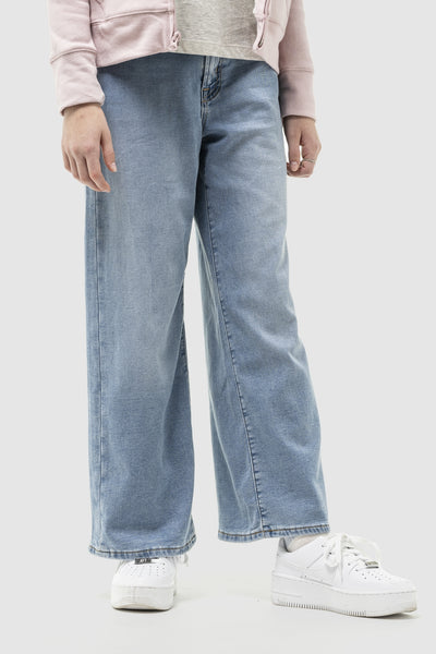 Kids High Rise SuperSoft Wide-Leg Ankle Jeans