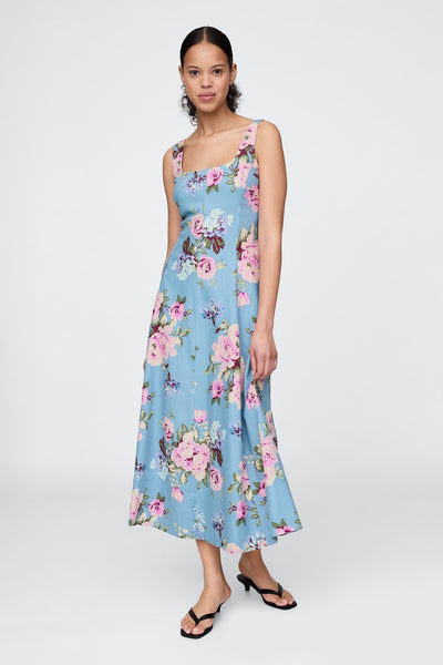 blue multi floral