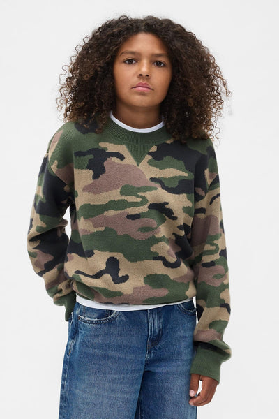 Kids Relaxed Crewneck Sweater